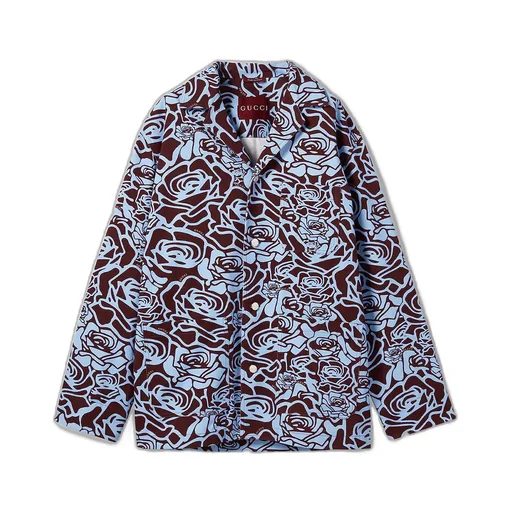 Printed Cotton Gabardine Jacket
