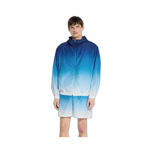 Printed Technical Poplin Zip Jacket