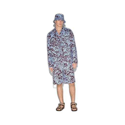 Printed Cotton Gabardine Jacket