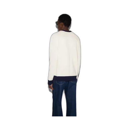 Cotton Cardigan With Intarsia