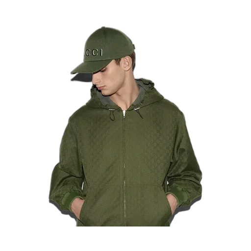 Gg Cotton Ripstop Hooded Jacket
