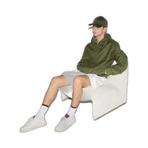 Gg Cotton Ripstop Hooded Jacket