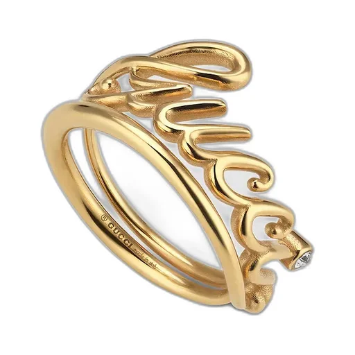 Wide Ring With Gucci Script