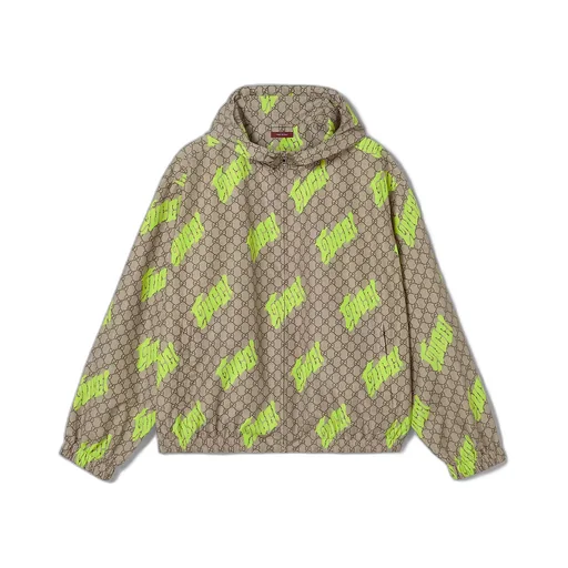 Printed Poplin Tech Zip Jacket