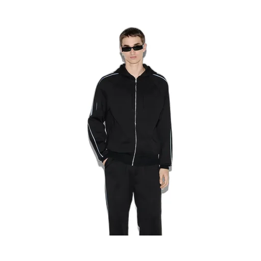 Embroidered Jersey Zip Jacket