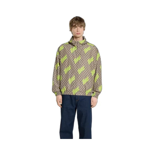 Printed Poplin Tech Zip Jacket
