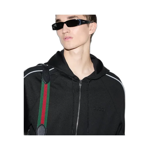 Embroidered Jersey Zip Jacket