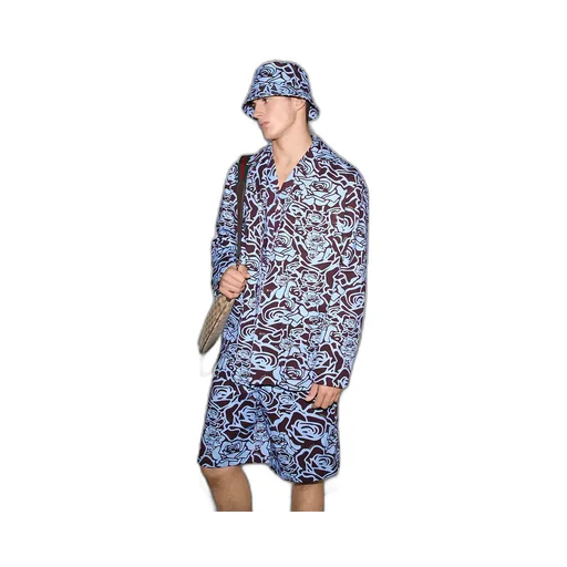 Printed Cotton Gabardine Jacket