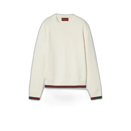 Wool And Cashmere Jumper With Web