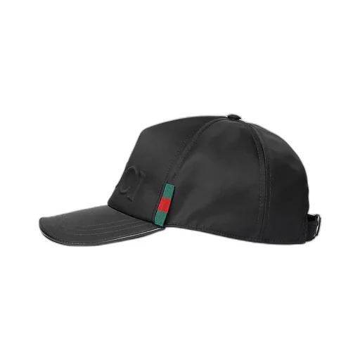 Nylon Baseball Hat With Gucci Logo