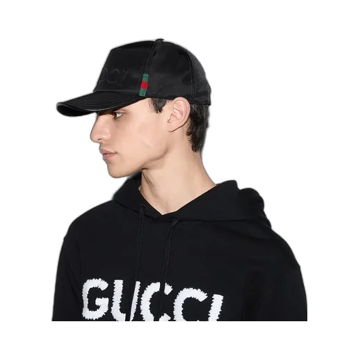 Nylon Baseball Hat With Gucci Logo