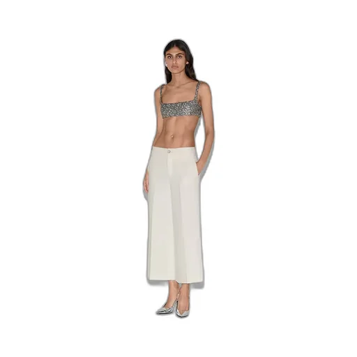 Embroidered Wool Bouclé Trouser