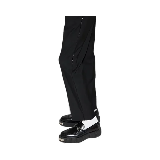 Embroidered Wool Gabardine Trouser
