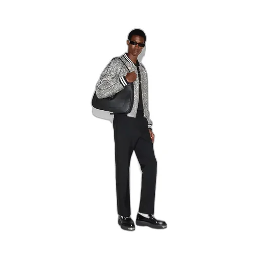 Embroidered Wool Gabardine Trouser