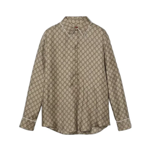 Printed Silk Twill Shirt