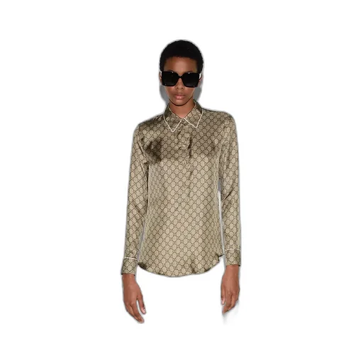 Printed Silk Twill Shirt