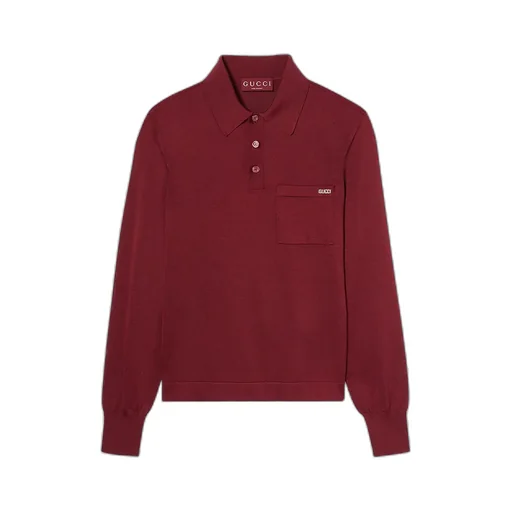 Fine Silk Polo Top