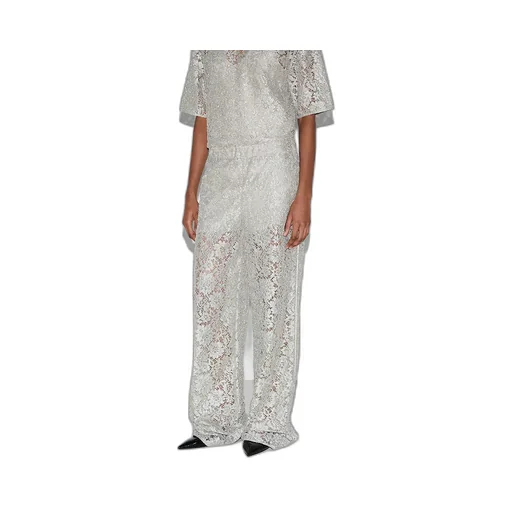 Floral Lace Lamé Trouser