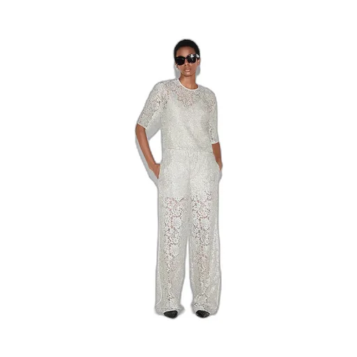Floral Lace Lamé Trouser