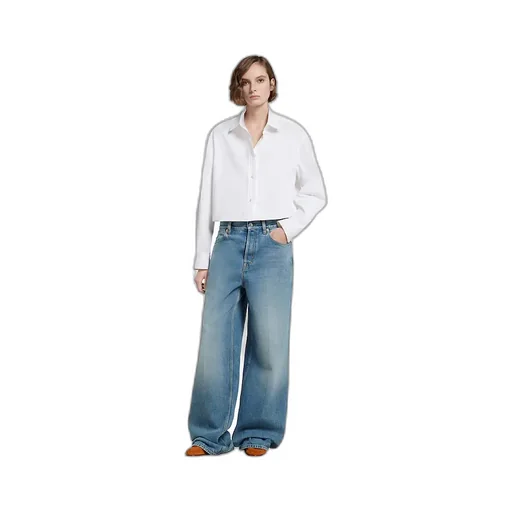 Wide Leg Denim Pants