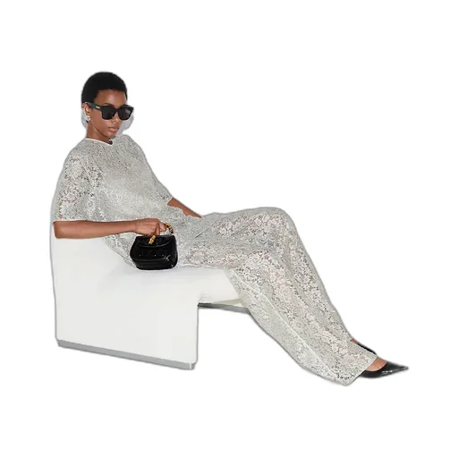 Floral Lace Lamé Trouser