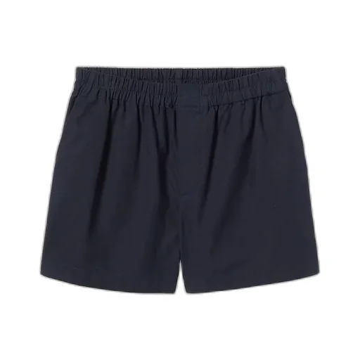 Oxford Cotton Shorts With Embroidery