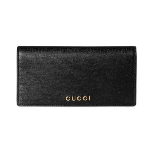 Continental Wallet With Gucci Script