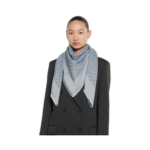 Gg Denim-Effect Shawl