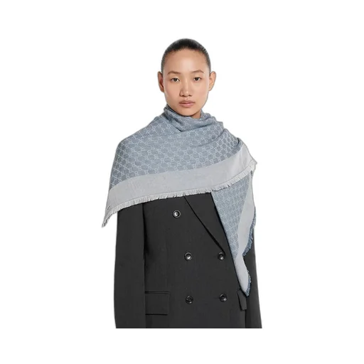 Gg Denim-Effect Shawl