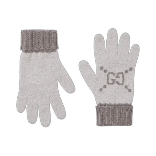 Gg Cashmere Jacquard Gloves