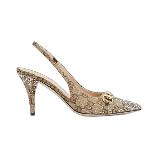 Slingback Pump With Crystal Horsebit