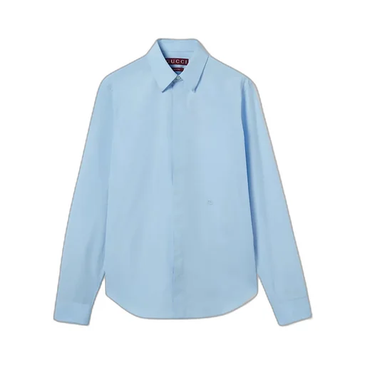 Cotton Poplin Shirt With Embroidery