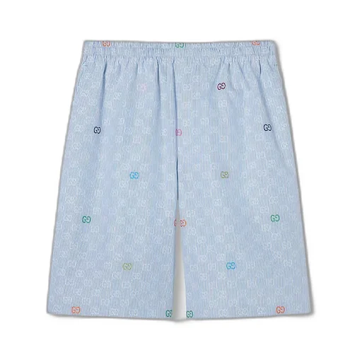 Striped Cotton Shorts