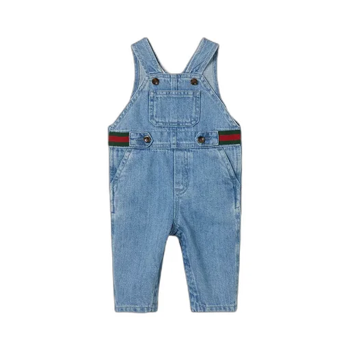 Baby Denim Overalls With Web