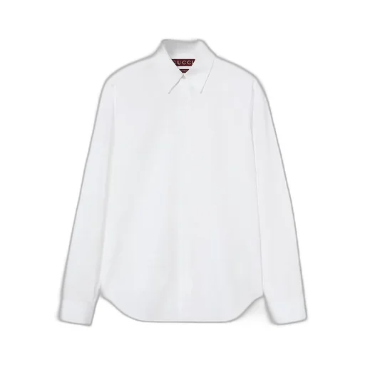 Cotton Poplin Shirt With Embroidery