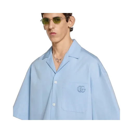 Cotton Poplin Shirt With Embroidery