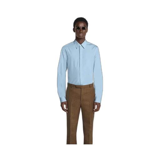 Cotton Poplin Shirt With Embroidery