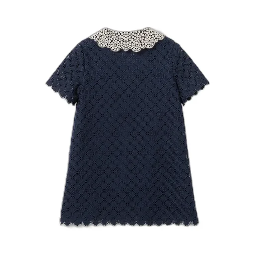 Children's Double G Floral Lace Dress