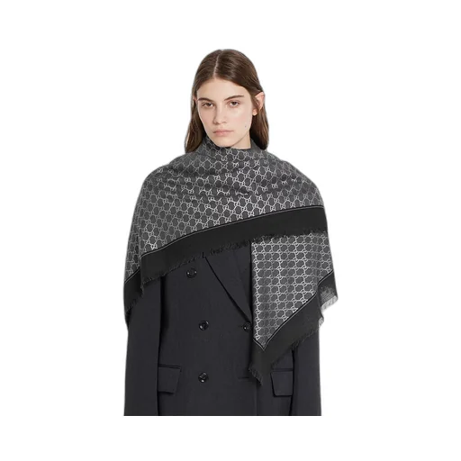 Laminated Gg Wool Shawl