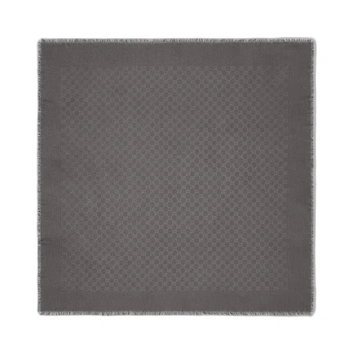 Gg Wool And Silk Jacquard Shawl