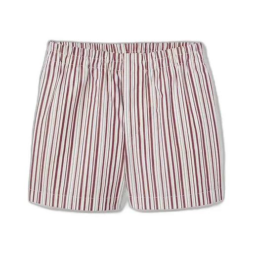 Striped Cotton Shorts With Embroidery