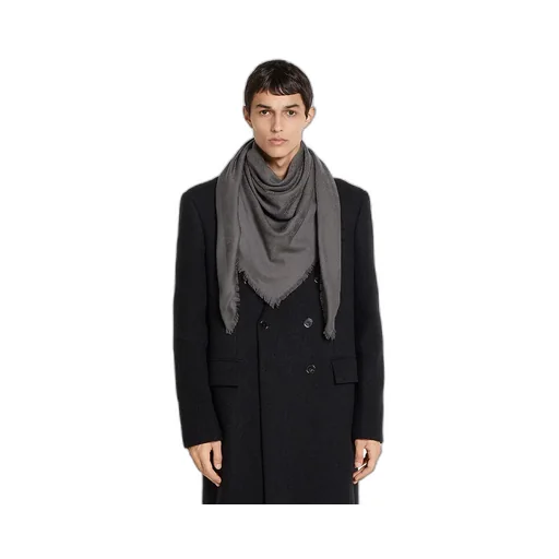 Gg Wool And Silk Jacquard Shawl
