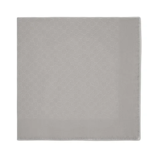 Gg Wool And Silk Jacquard Shawl