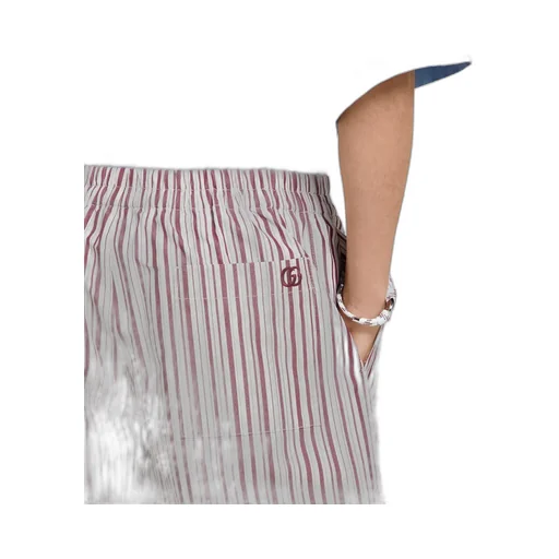 Striped Cotton Shorts With Embroidery