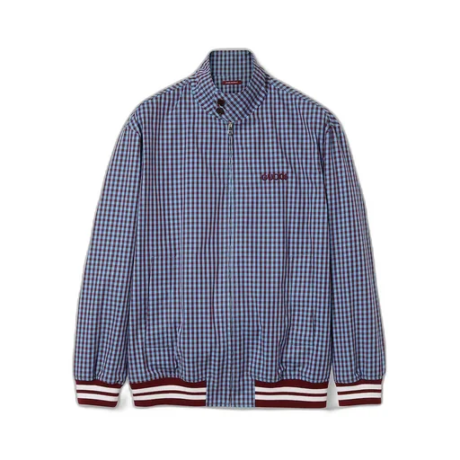 Gingham Cotton Jacket With Embroidery