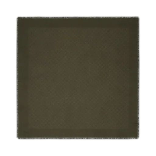 Gg Wool And Silk Jacquard Shawl