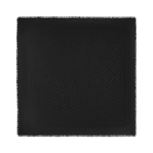 Gg Wool And Silk Jacquard Shawl