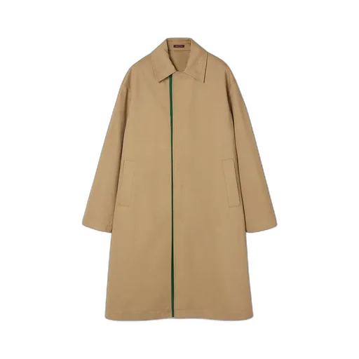 Embossed Cotton Coat With Web