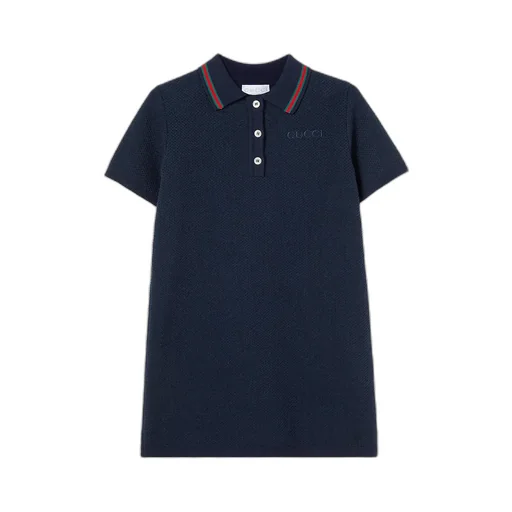 Children's Cotton Polo Dress With Embroidery