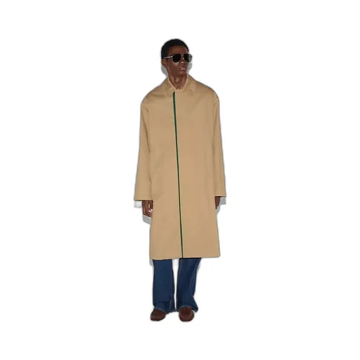 Embossed Cotton Coat With Web